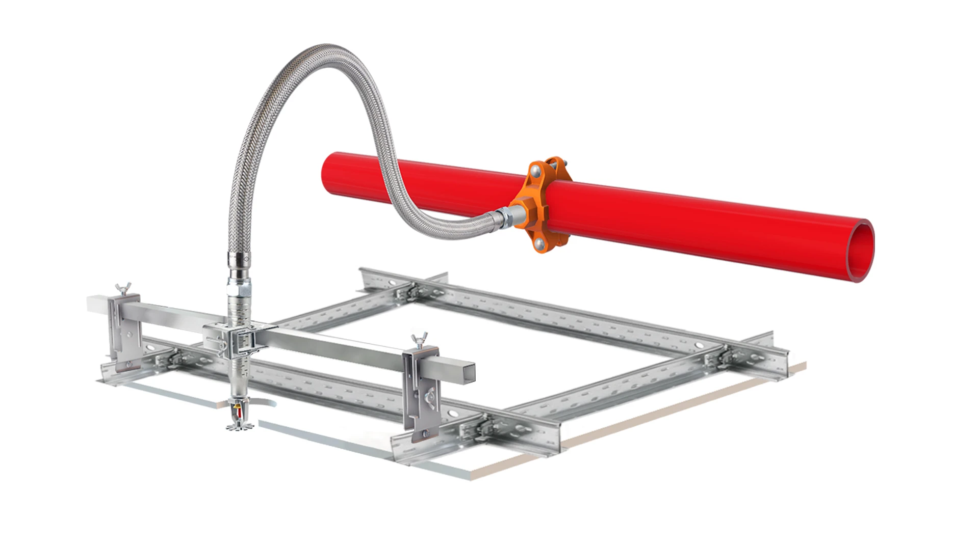 ตัวอย่างการติดตั้ง ST Pendent Side Bracket T-Bar